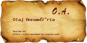 Olaj Annamária névjegykártya