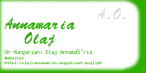 annamaria olaj business card